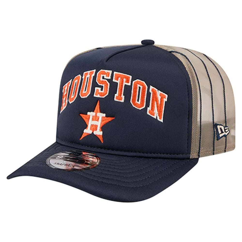 Houston Astros New Era Vintage Arched Foam Front 9FIFTY A-Frame Adjustable Trucker Hat Sale