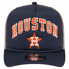 Houston Astros New Era Vintage Arched Foam Front 9FIFTY A-Frame Adjustable Trucker Hat Sale