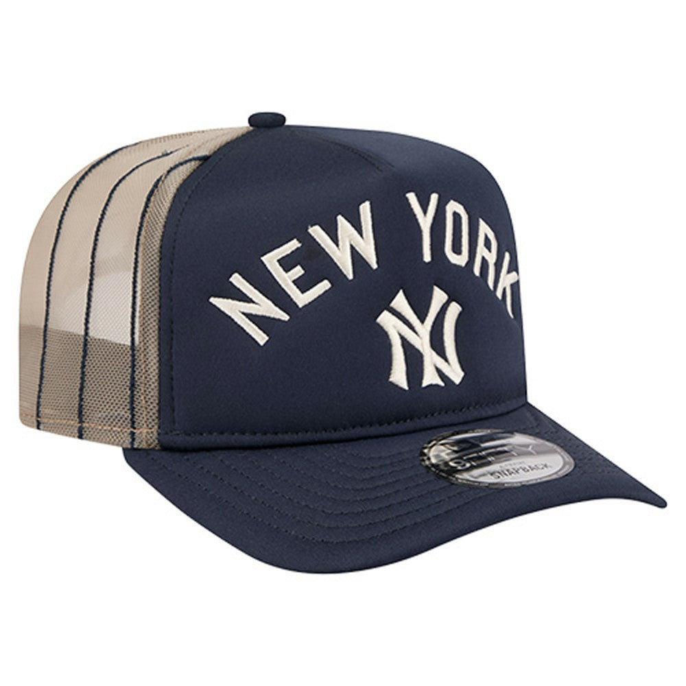 New York Yankees New Era Vintage Arched Foam Front 9FIFTY A-Frame Adjustable Trucker Hat On Sale