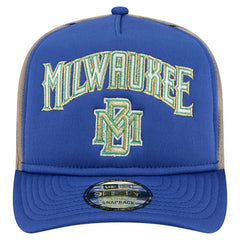Milwaukee Brewers New Era Vintage Arched Foam Front 9FIFTY A-Frame Adjustable Trucker Hat Sale