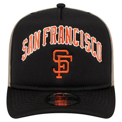 San Francisco Giants New Era Vintage Arched Foam Front 9FIFTY A-Frame Adjustable Trucker Hat Clearance