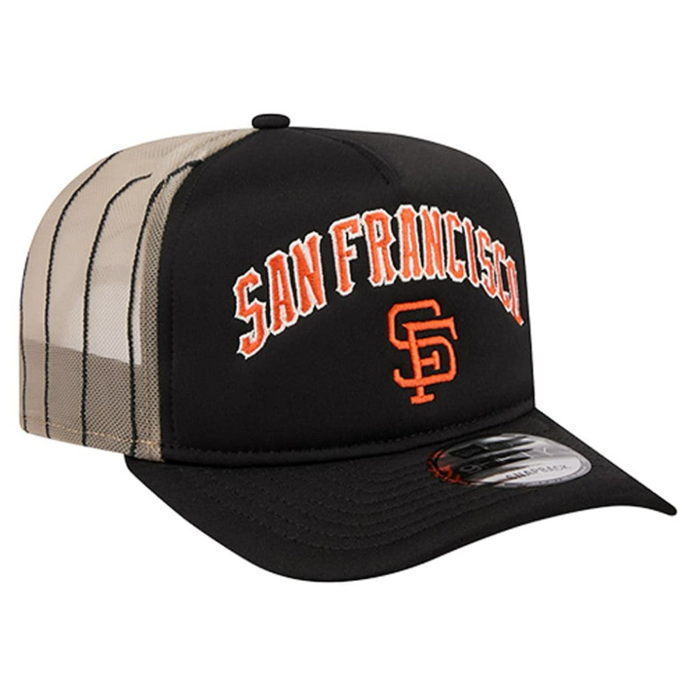 San Francisco Giants New Era Vintage Arched Foam Front 9FIFTY A-Frame Adjustable Trucker Hat Clearance