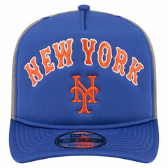 New York Mets New Era Vintage Arched Foam Front 9FIFTY A-Frame Adjustable Trucker Hat discount
