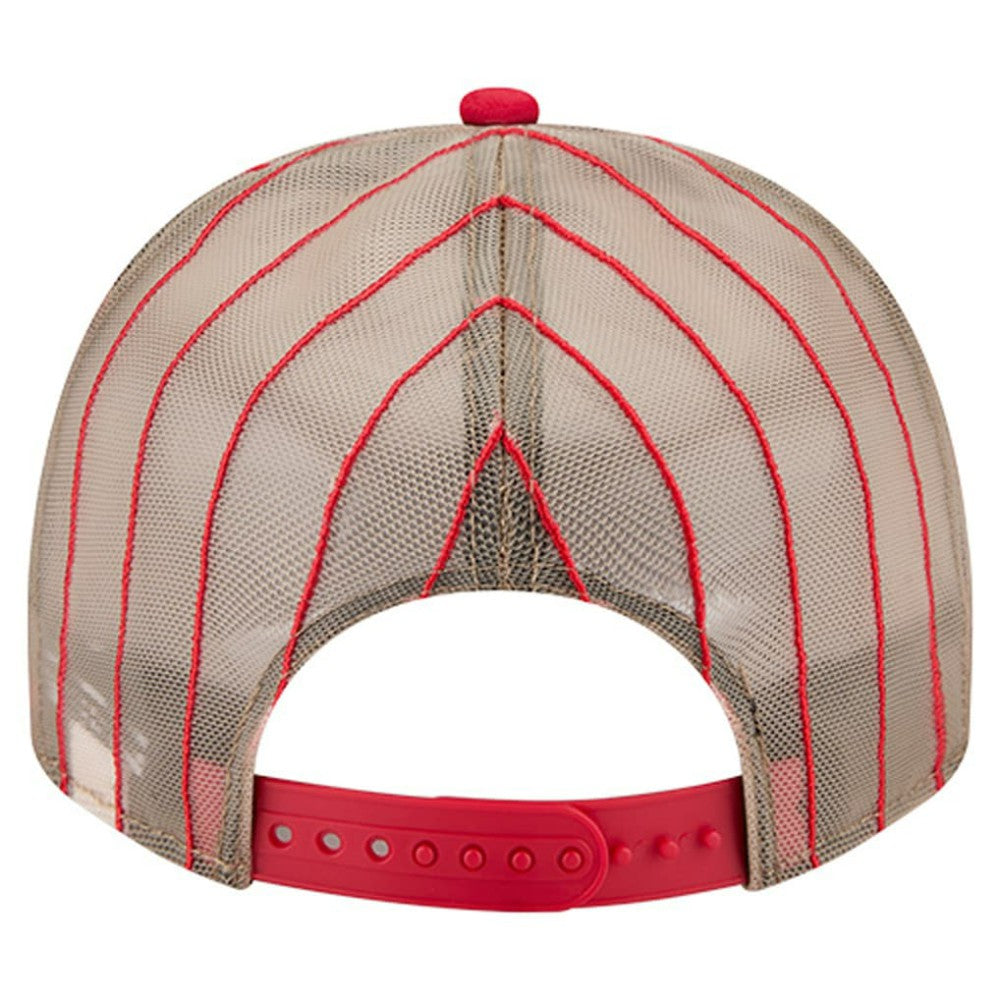 St. Louis Cardinals New Era Vintage Arched Foam Front 9FIFTY A-Frame Adjustable Trucker Hat Lifestyle