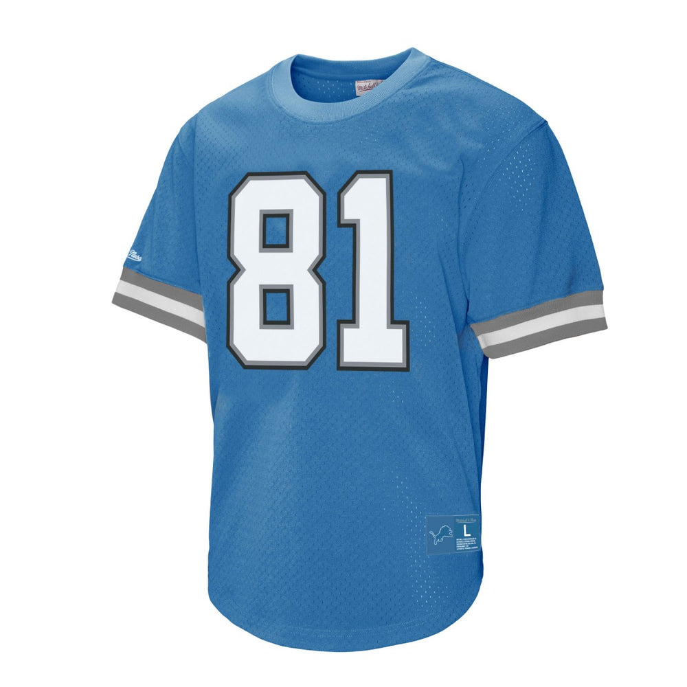 Calvin Johnson Detroit Lions Retired Player Name & Number Mesh Top Blue - Mitchell & Ness
