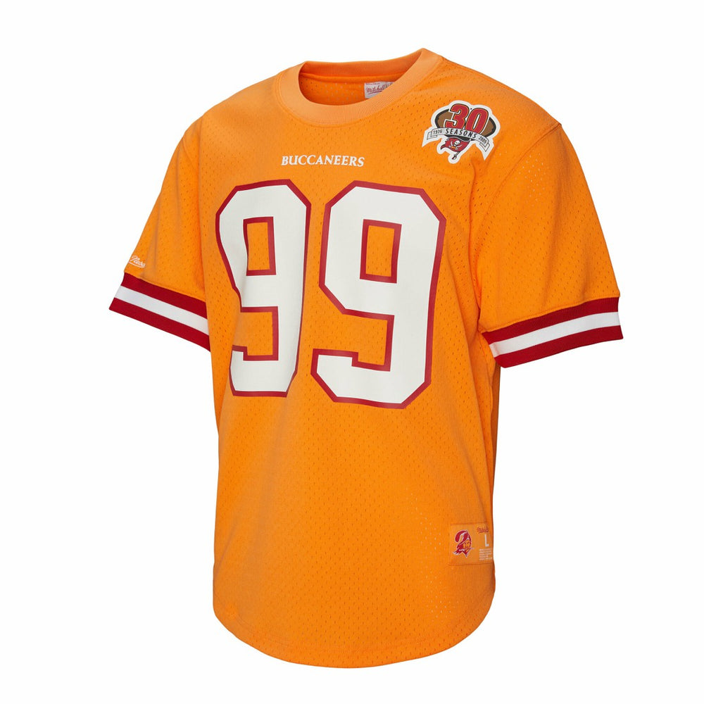 Warren Sapp Tampa Bay Buccaneers Retired Player Name & Number Mesh Top Orange - Mitchell & Ness