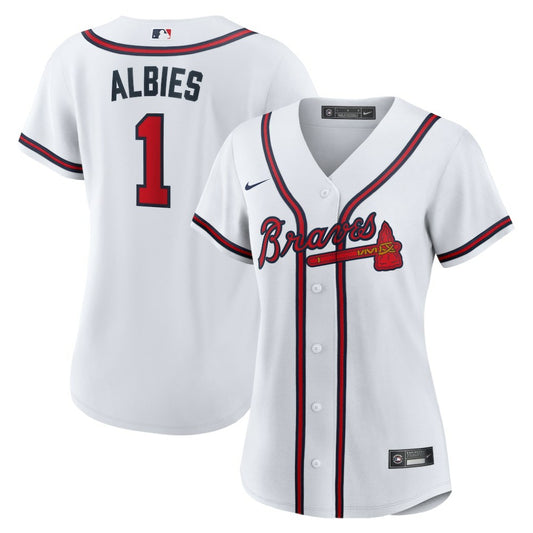 Ozzie Albies Atlanta Braves Nike Women's Home Replica Jersey - White | MLB Jerseys