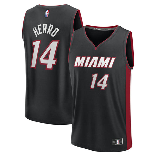 Tyler Herro Miami Heat Youth Fast Break Replica Player Jersey - Black - Icon Edition | NBA Jerseys