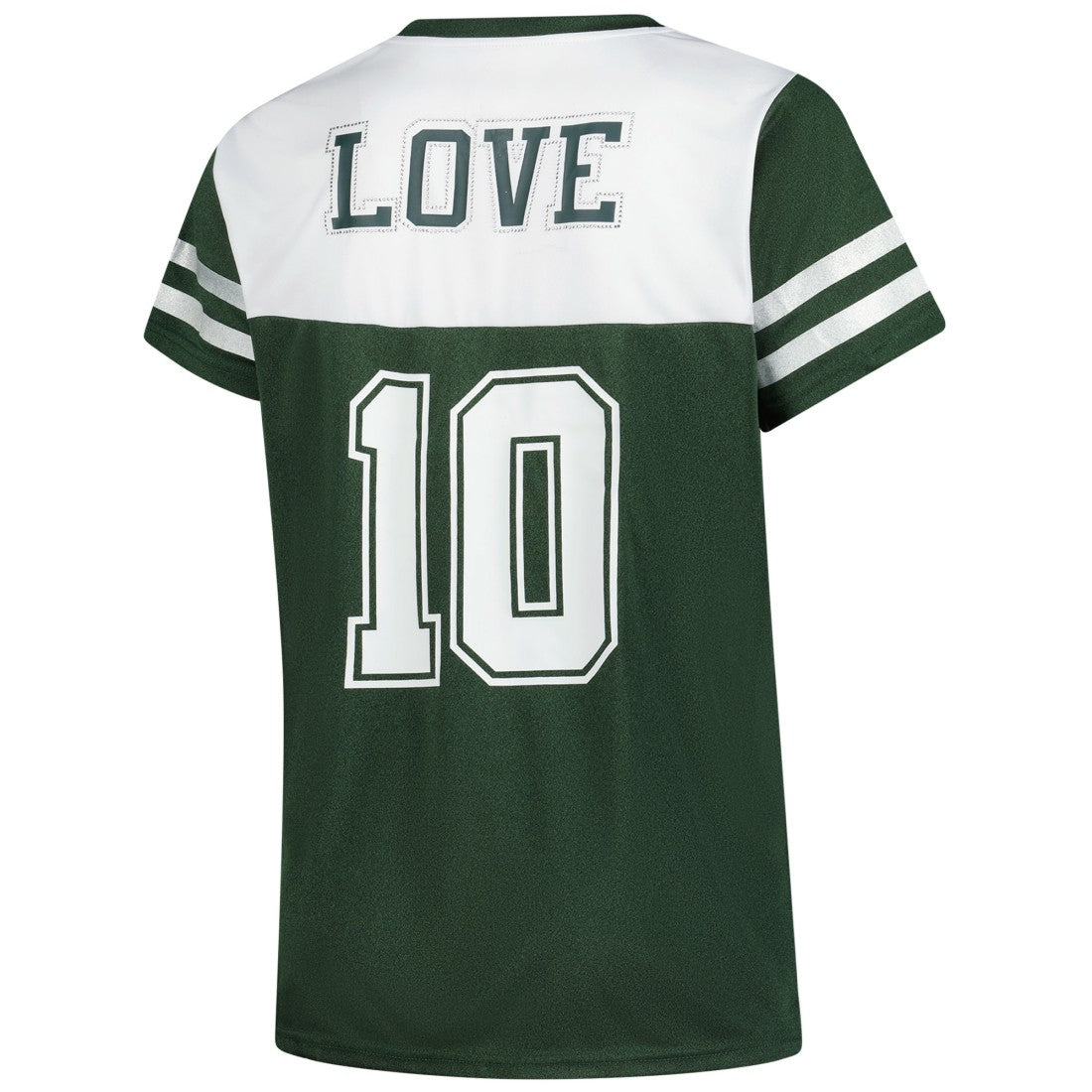 Jordan Love Green Bay Packers Women's Plus Size Bling V-Neck T-Shirt White - Fanatics