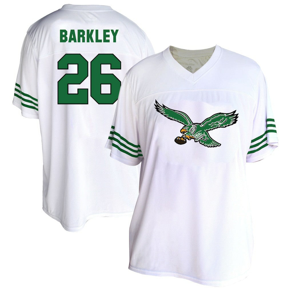 Saquon Barkley Philadelphia Eagles Women's Plus Size Fashion Jersey White - Fanatics