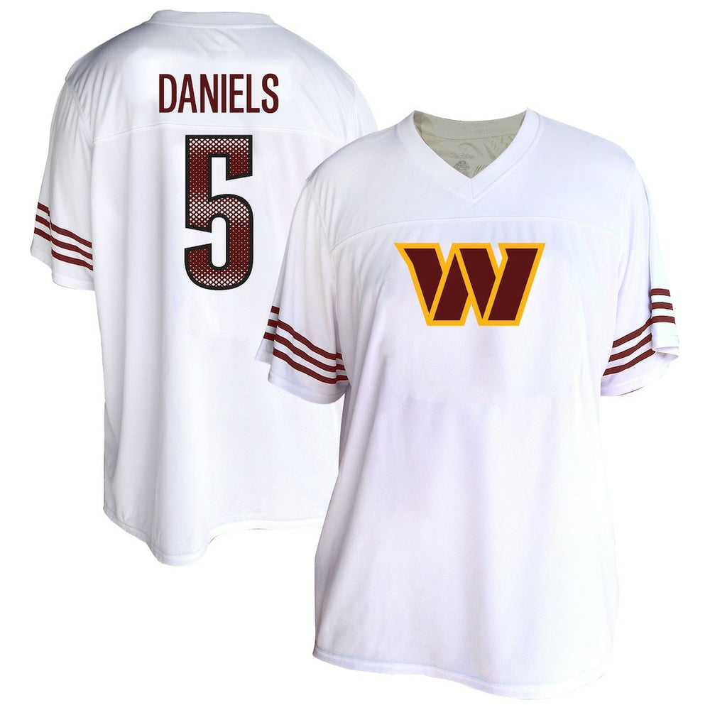 Jayden Daniels Washington Commanders Women's Plus Size Fashion Jersey White - Fanatics