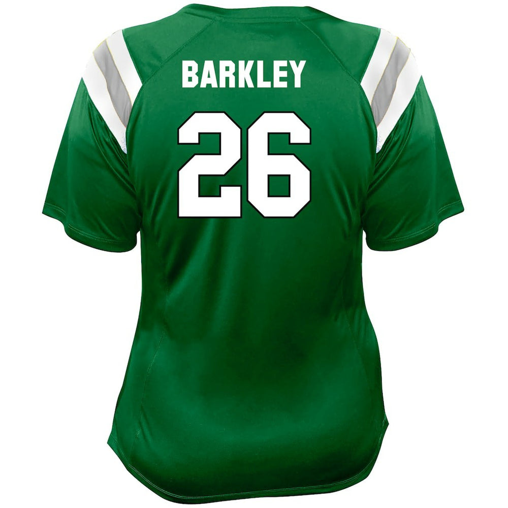 Saquon Barkley Philadelphia Eagles Women's Plus Size Name & Number Raglan Lace V-Neck T-Shirt Kelly Green - Fanatics