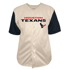 C.J. Stroud Houston Texans Big & Tall Baseball Button-Up Shirt Cream - Fanatics