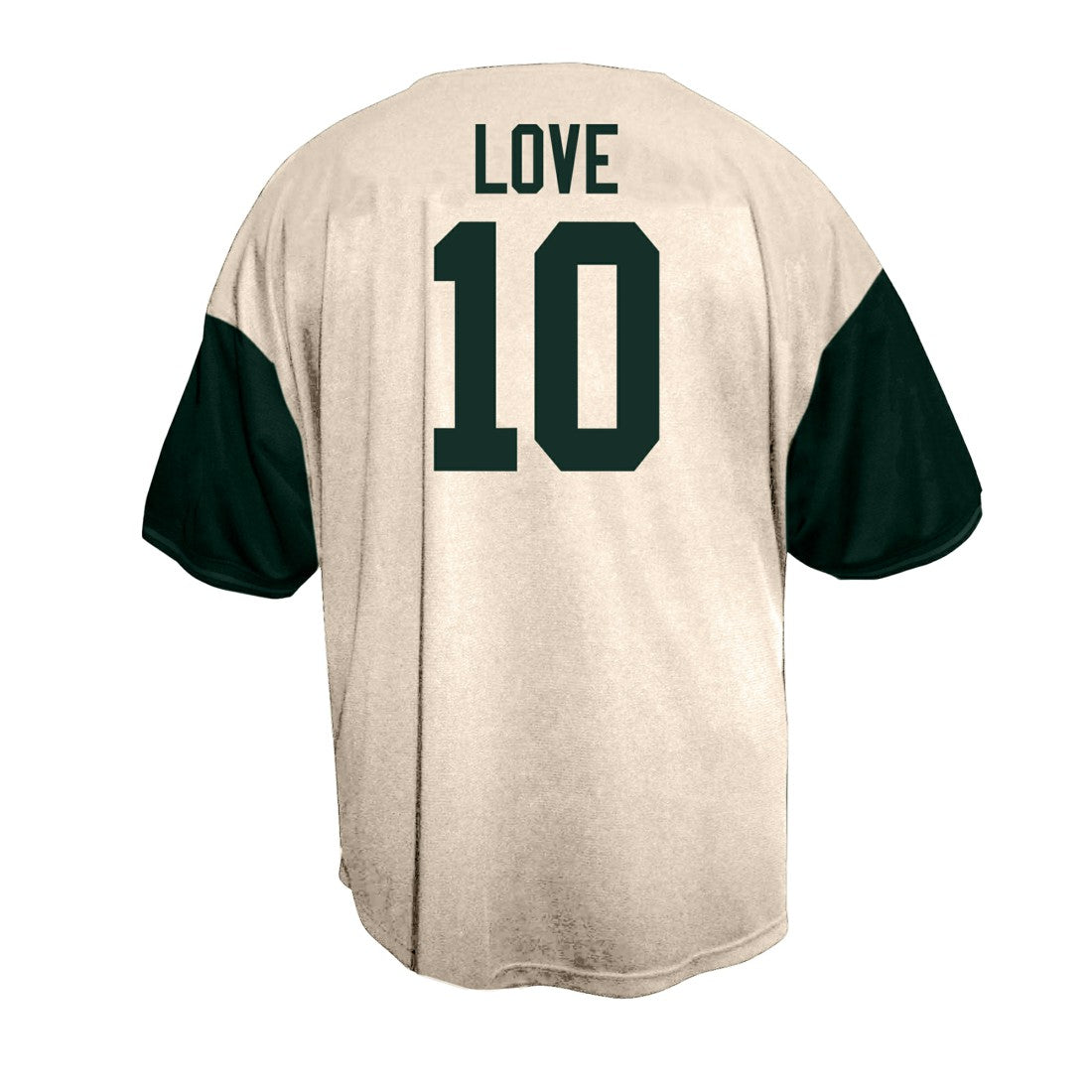 Jordan Love Green Bay Packers Big & Tall Baseball Button-Up Shirt Cream - Fanatics