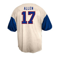 Josh Allen Buffalo Bills Big & Tall Baseball Button-Up Shirt Cream - Fanatics