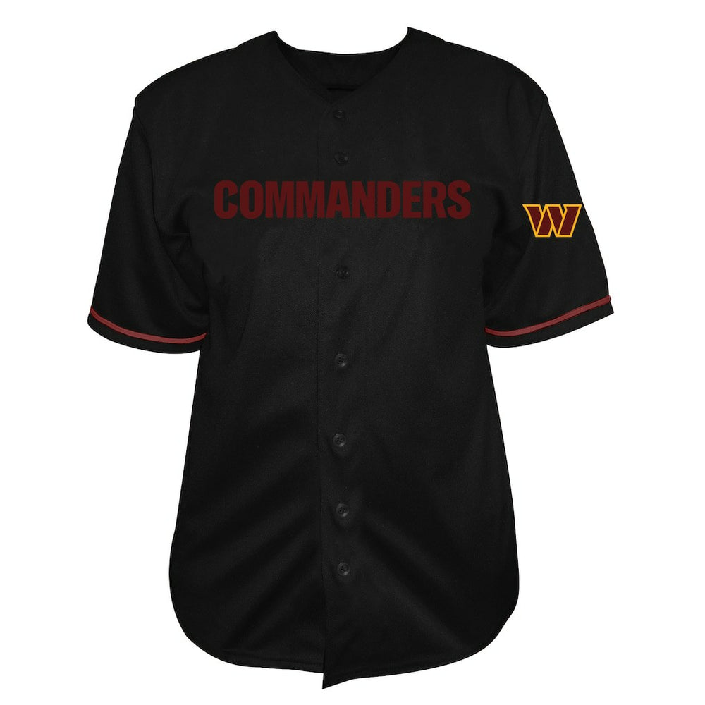 Jayden Daniels Washington Commanders Big & Tall Baseball Button-Up Shirt Black - Fanatics
