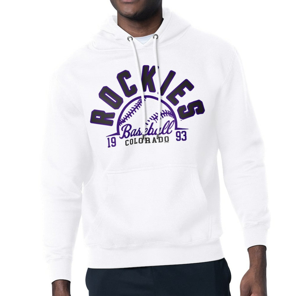 Colorado Rockies Starter Half Ball Team Graphic Pullover Hoodie On Sale