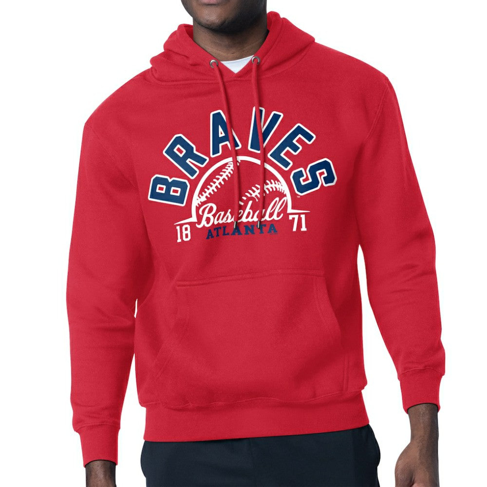 Atlanta Braves Starter Half Ball Team Graphic Pullover Hoodie Clearance