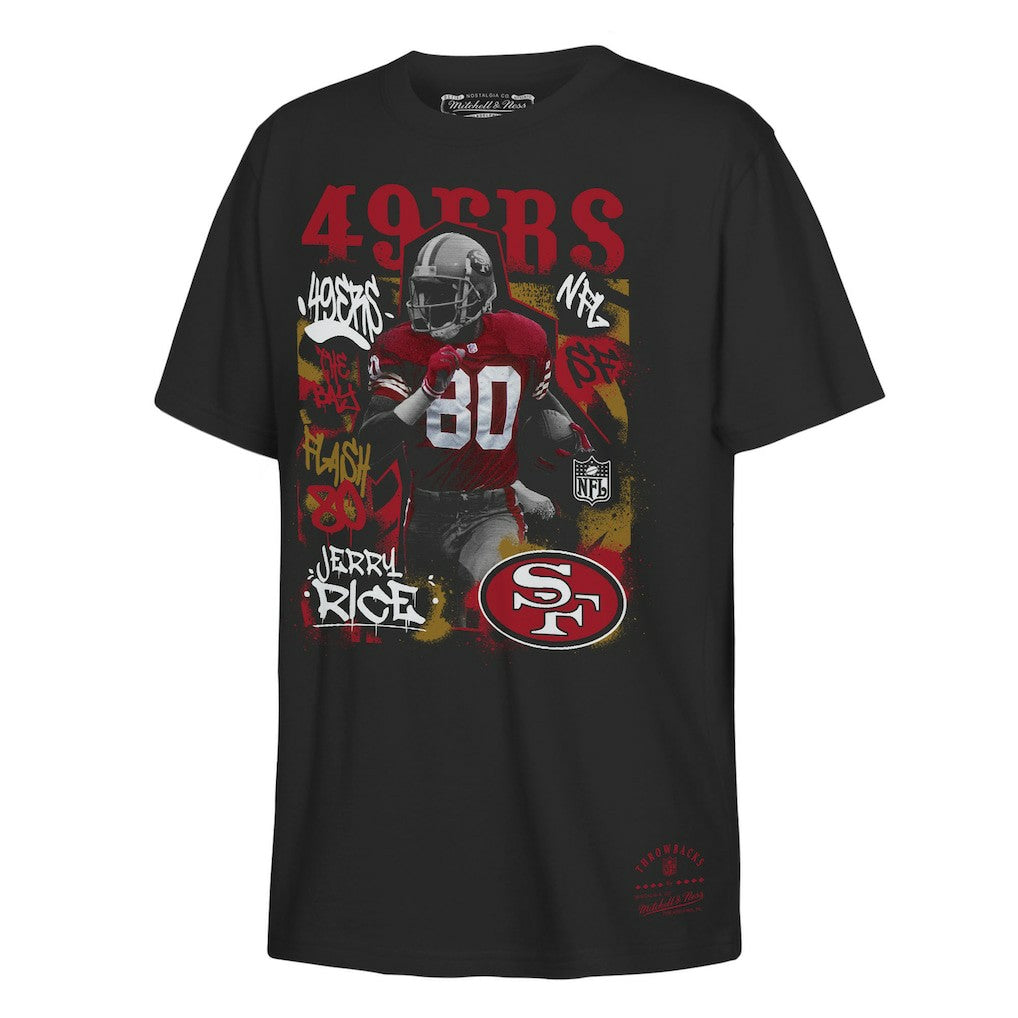 Jerry Rice San Francisco 49ers Youth Star Player T-Shirt Black - Mitchell & Ness