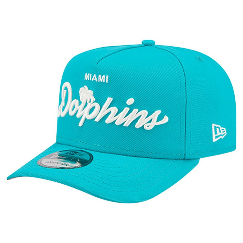 Miami Dolphins New Era Local Play A-Frame 9FIFTY Snapback Hat Aqua - NFL