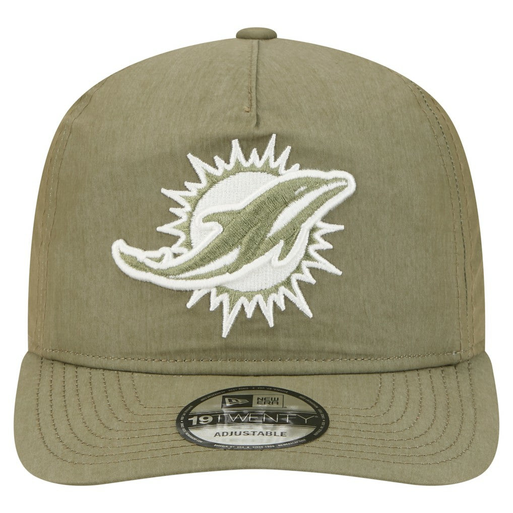 Miami Dolphins New Era Nylon 19TWENTY Adjustable Hat Olive - NFL