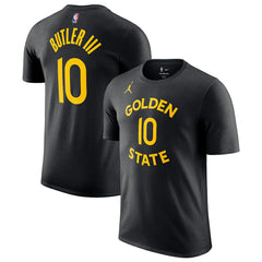 NBA - Jimmy Butler III Golden State Warriors Jordan Brand Statement Edition Name & Number T-Shirt - Black