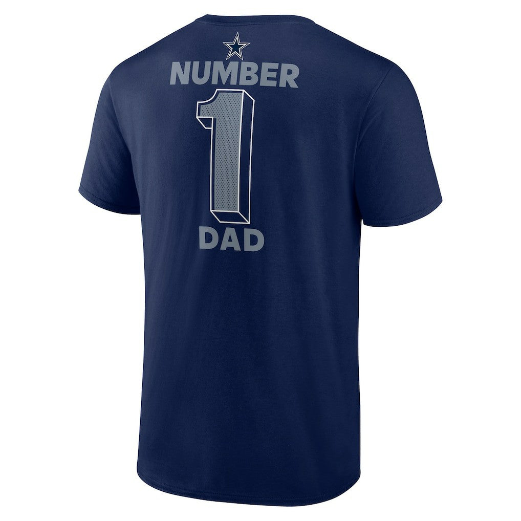 Dallas Cowboys Big & Tall Number One Dad T-Shirt Navy - Fanatics