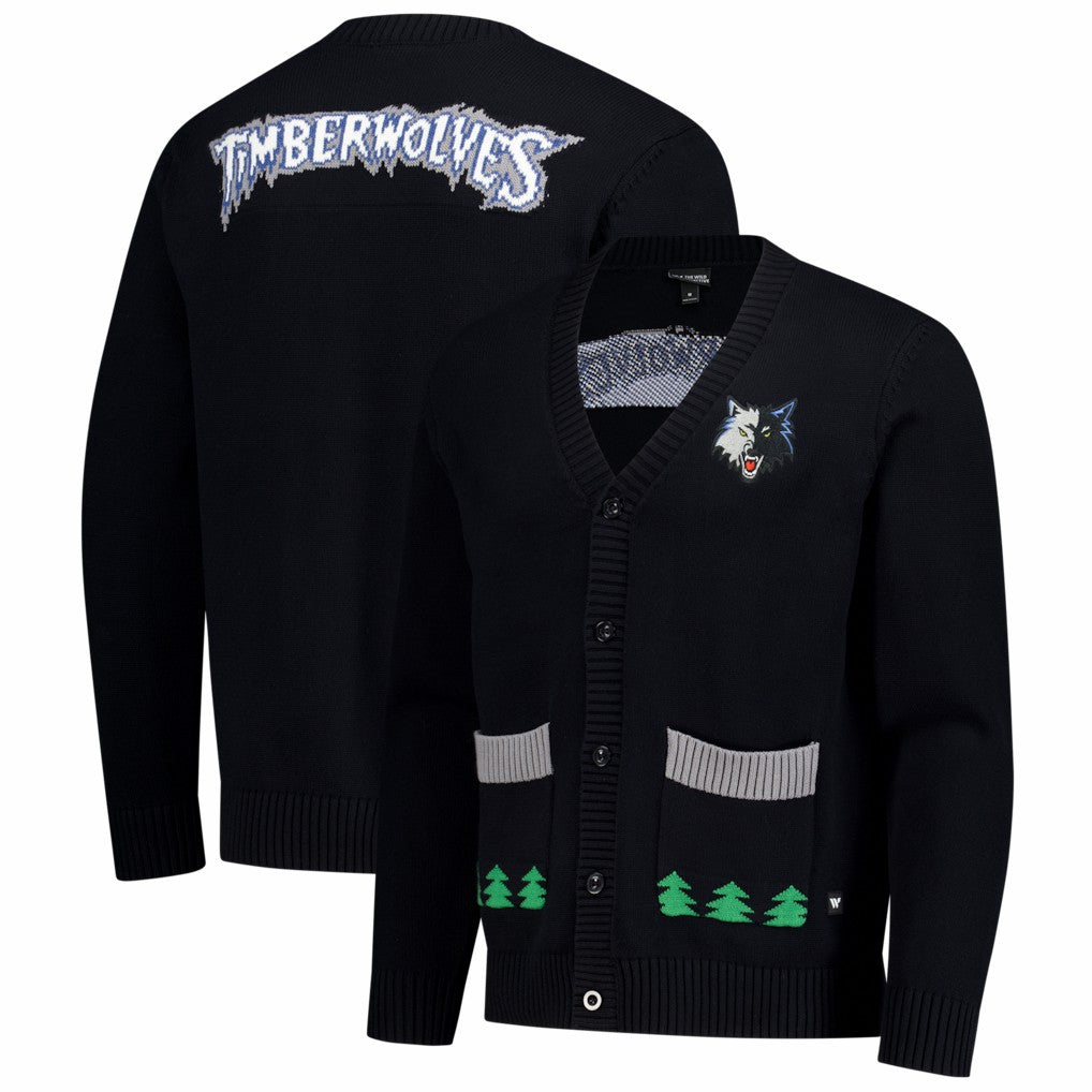 NBA - Minnesota Timberwolves The Wild Collective Unisex City Edition Full-Button Cardigan - Black