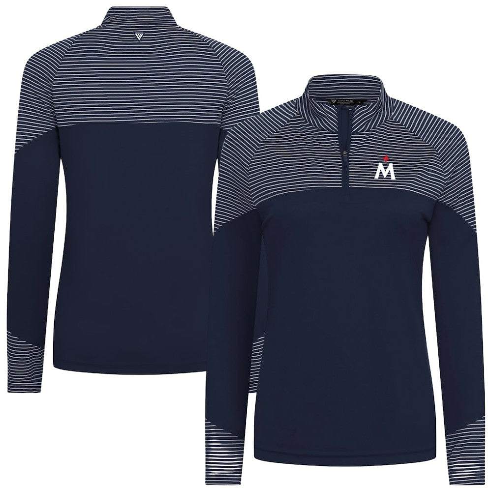Minnesota Twins Levelwear Women's Classic Stripes Insignia 2.0 Raglan Quarter-Zip Top discount