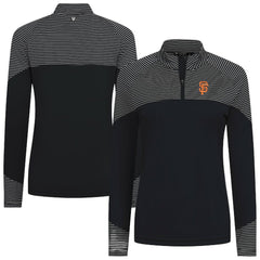 San Francisco Giants Levelwear Women's Classic Stripes Insignia 2.0 Raglan Quarter-Zip Top discount