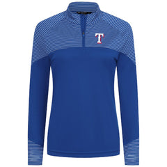 Texas Rangers Levelwear Women's Classic Stripes Insignia 2.0 Raglan Quarter-Zip Top discount