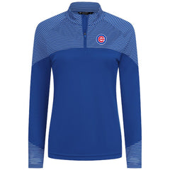 Chicago Cubs Levelwear Women's Classic Stripes Insignia 2.0 Raglan Quarter-Zip Top discount