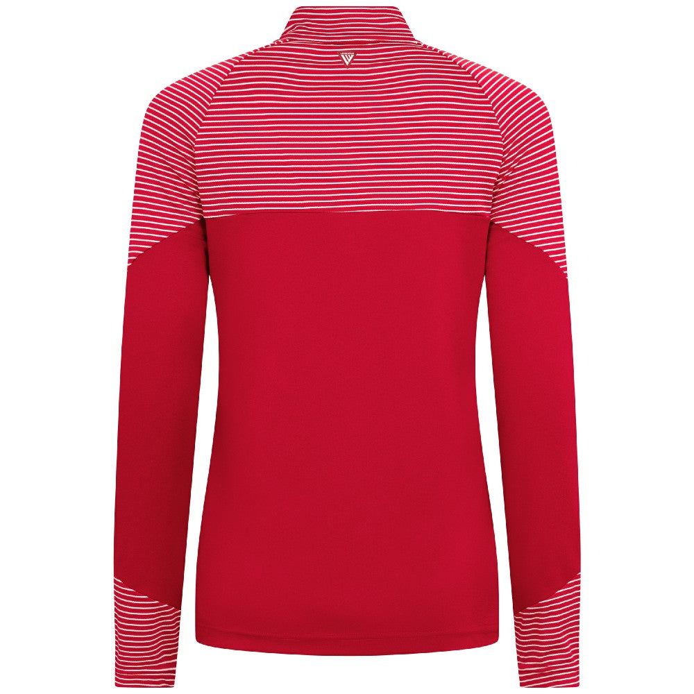 Cincinnati Reds Levelwear Women's Classic Stripes Insignia 2.0 Raglan Quarter-Zip Top On Sale