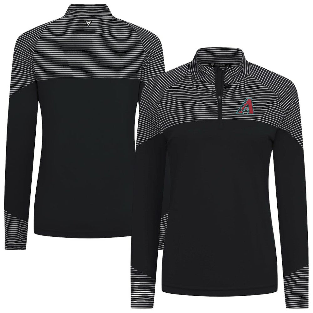 Arizona Diamondbacks Levelwear Women's Classic Stripes Insignia 2.0 Raglan Quarter-Zip Top Clearance