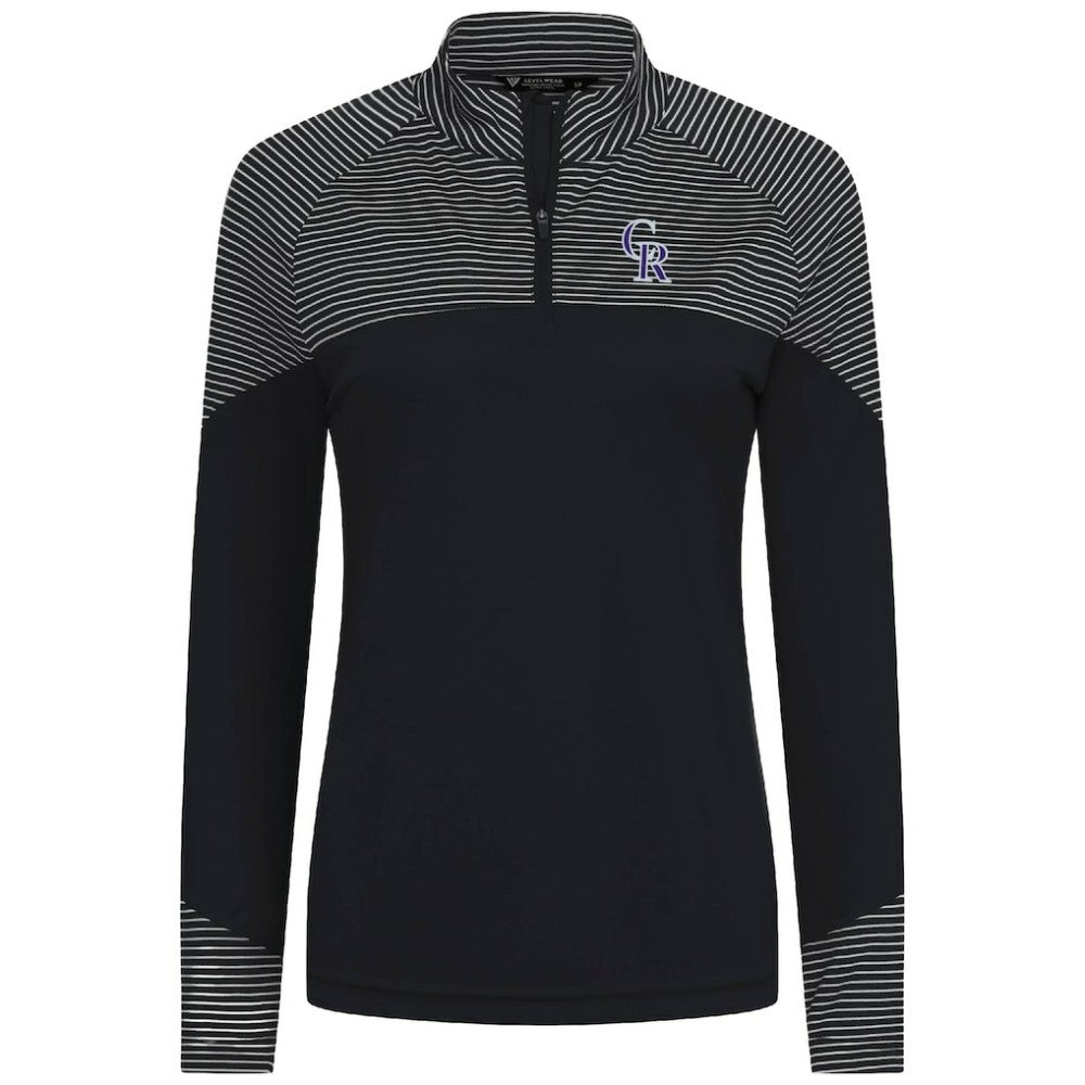 Colorado Rockies Levelwear Women's Classic Stripes Insignia 2.0 Raglan Quarter-Zip Top Near Me