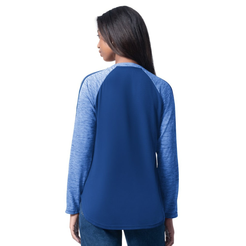 Los Angeles Dodgers G-III 4Her by Carl Banks Women's Top Dog Raglan Long Sleeve V-Neck T-Shirt discount