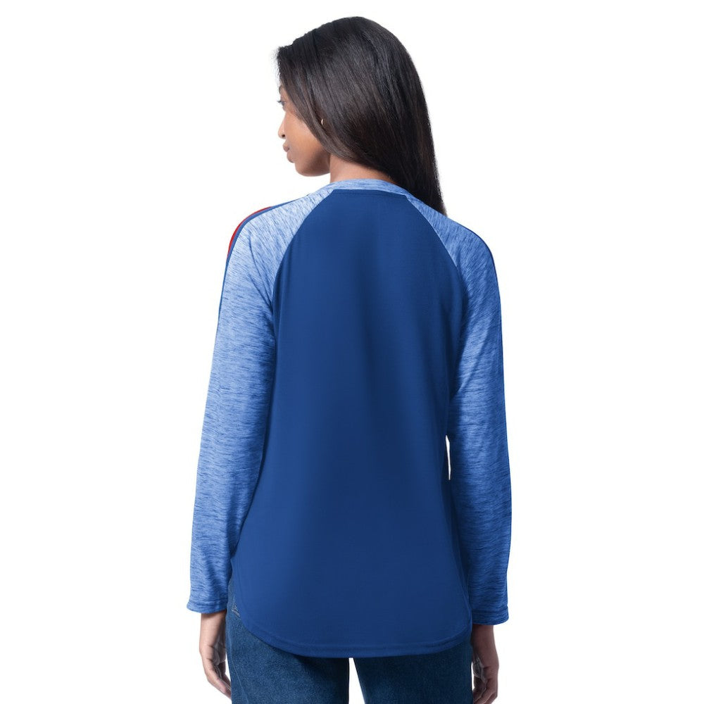 Chicago Cubs G-III 4Her by Carl Banks Women's Top Dog Raglan Long Sleeve V-Neck T-Shirt Online