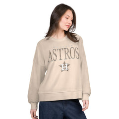 Houston Astros G-III 4Her by Carl Banks Women's Oversized Vet II Sweatshirt Clearance