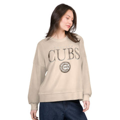 Chicago Cubs G-III 4Her by Carl Banks Women's Oversized Vet II Sweatshirt Sale