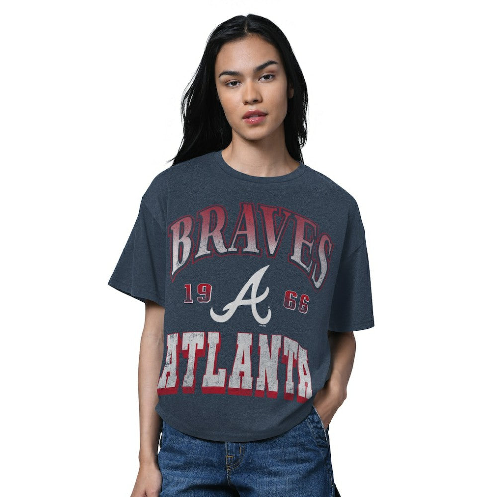 Atlanta Braves Starter Women's Oversized Hall of Fame T-Shirt discount