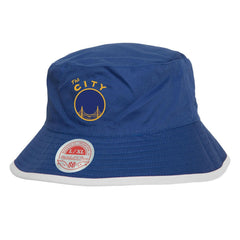 Mitchell & Ness - Golden State Warriors Flip It Reversible Bucket Hat - Black/Blue