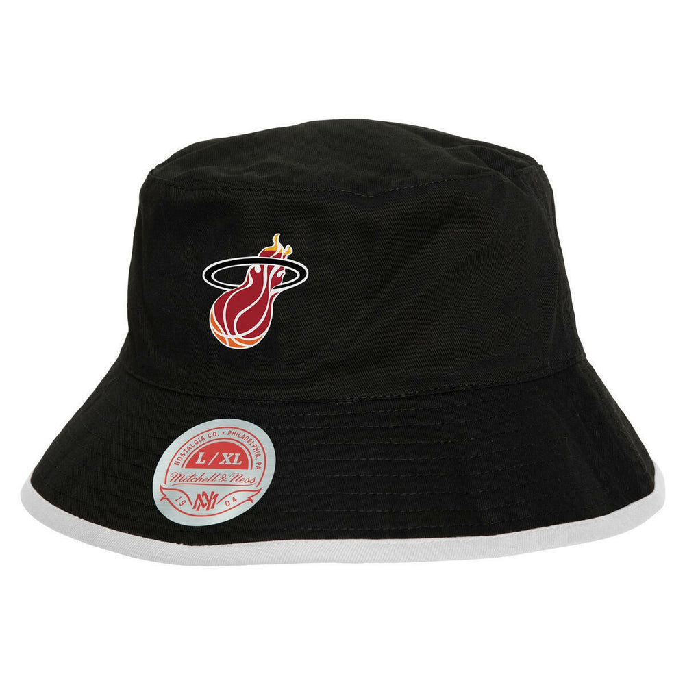 Mitchell & Ness - Miami Heat Flip It Reversible Bucket Hat - Black