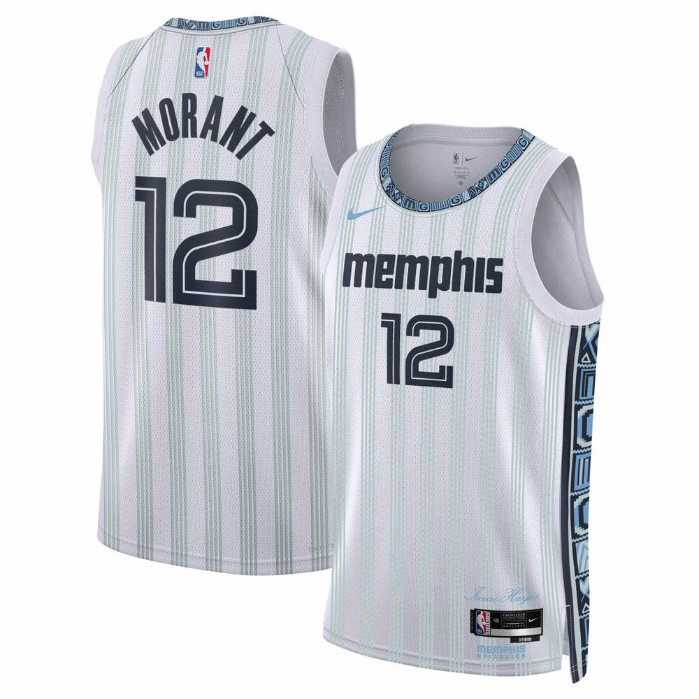 Nike - Ja Morant Memphis Grizzlies Unisex 2025/26 Swingman Jersey - White - City Edition