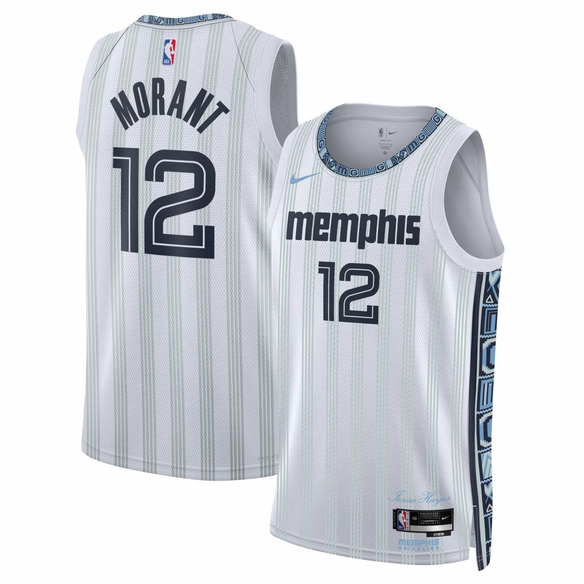 Nike - Ja Morant Memphis Grizzlies Unisex 2025/26 Swingman Jersey - White - City Edition