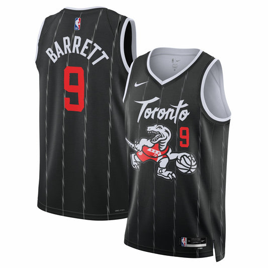 RJ Barrett Toronto Raptors Unisex 2025/26 Swingman Jersey - Black - City Edition | NBA Jerseys
