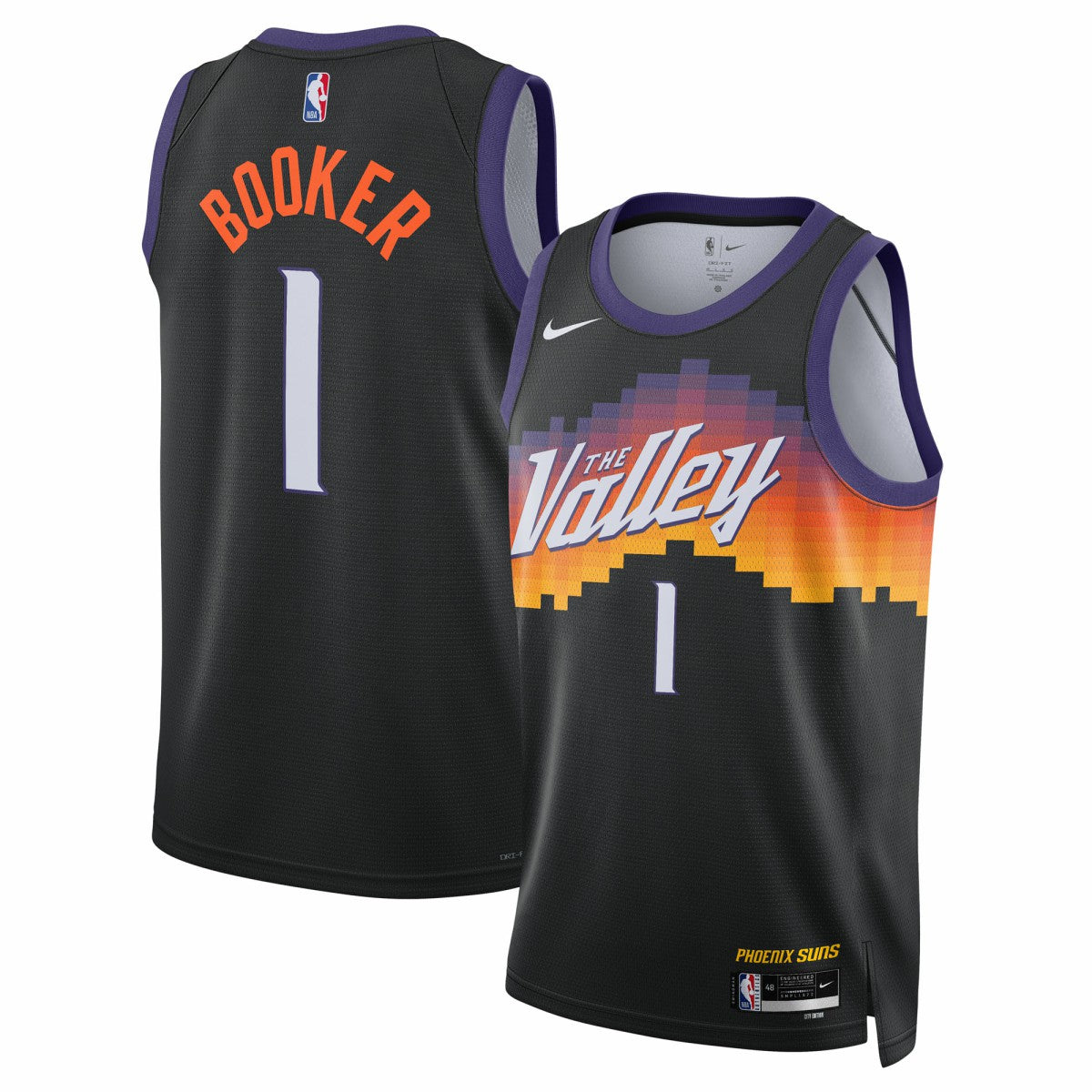 Nike - Devin Booker Phoenix Suns Unisex 2025/26 Swingman Jersey - Black - City Edition