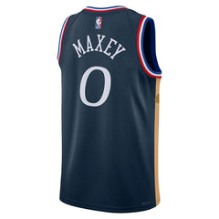 Nike - Tyrese Maxey Philadelphia 76ers Unisex 2025/26 Swingman Jersey - Navy - City Edition