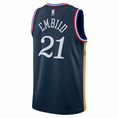 Nike - Joel Embiid Philadelphia 76ers Unisex 2025/26 Swingman Jersey - Navy - City Edition