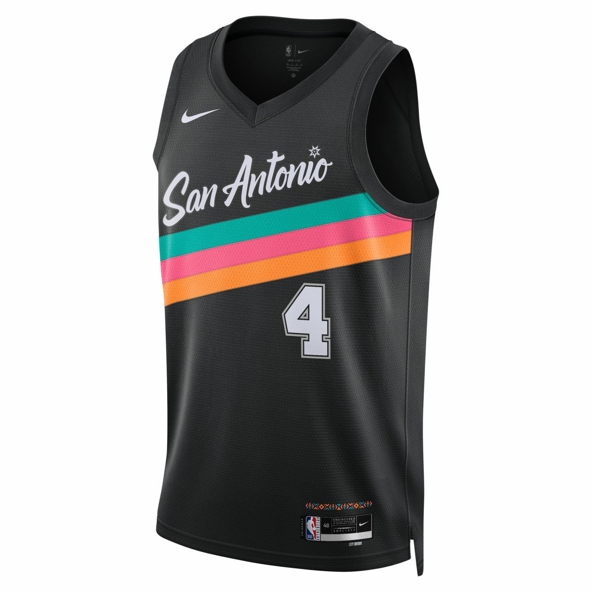 Nike - De'Aaron Fox San Antonio Spurs Unisex 2025/26 Swingman Jersey - Black - City Edition