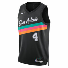 Nike - De'Aaron Fox San Antonio Spurs Unisex 2025/26 Swingman Jersey - Black - City Edition